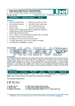 SLIN-06F1A0 datasheet - NON-ISOLATED DC/DC CONVERTERS