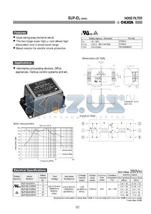 SUP-EK15-ER-6 datasheet - NOISE FILTER