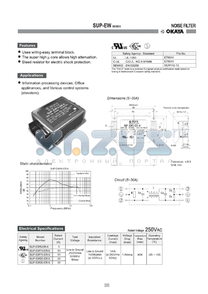 SUP-EW20-ER-6 datasheet - NOISE FILTER