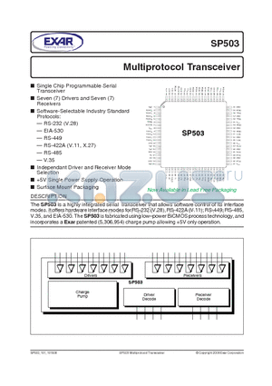 SP503CM-L datasheet - Multiprotocol Transceiver