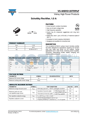 MBRS120TRPBF_10 datasheet - Schottky Rectifier, 1.0 A