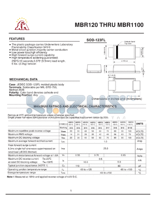 MBRS140-FL datasheet - Low power loss,high efficiency