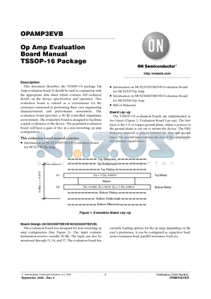 OPAMP3EVB datasheet - Op Amp Evaluation Board Manual TSSOP-16 Package