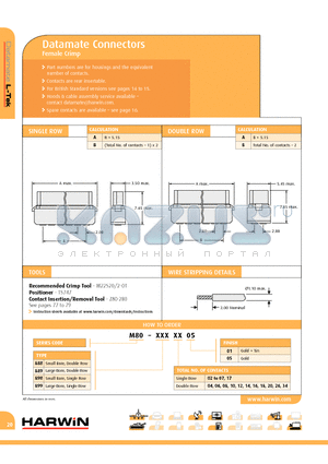 M80-8880405 datasheet - Datamate Connectors