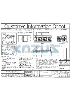 M80-88812T6 datasheet - DATAMATE 2mm PITCH CRIMP DIL SOCKET ASSEMBLY SMALL BORE (24-28 AWG)