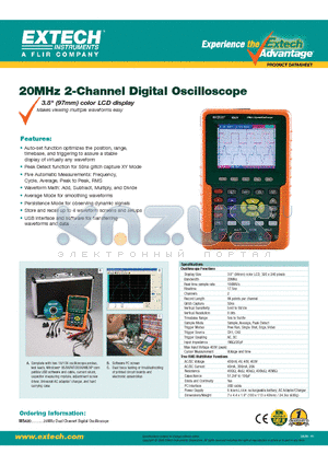 MS420 datasheet - 20MHz 2-Channel Digital Oscilloscope