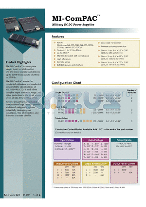 MI-PC2OW-IV datasheet - Military DC-DC Power Supplies