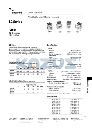 RJ11-4LC1-S datasheet - Filtered Modular Jacks with Enhanced Performance