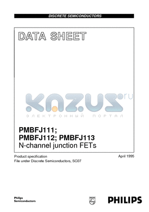PMBFJ111 datasheet - N-channel junction FETs