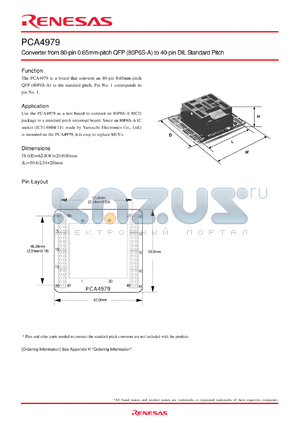 PCA7754 datasheet - Converter from 80-pin 0.65mm-pitch QFP