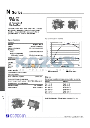 RJ11-6N3-S datasheet - UL Recognized CSA Certified