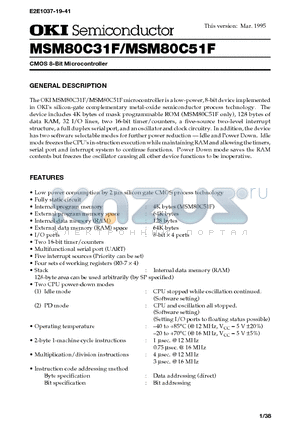 M80C51 datasheet - CMOS 8-Bit Microcontroller