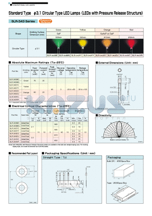 SLR-343VR datasheet - STANDARD TYPE 3.1 CIRCULAR TYPE LED LAMPS