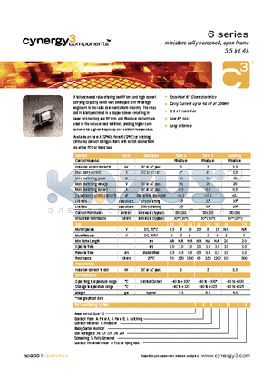 SLR605SD datasheet - miniature fully screened, open frame