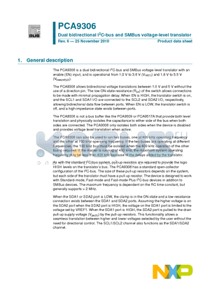 PCA9306GM datasheet - Dual bidirectional I2C-bus and SMBus voltage-level translator