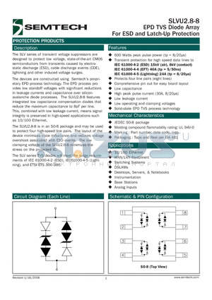 SLVU2.8-8.TBT datasheet - EPD TVS Diode Array For ESD and Latch-Up Protection