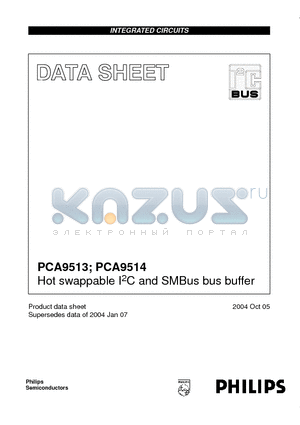 PCA9513 datasheet - Hot swappable IC and SMBus bus buffer