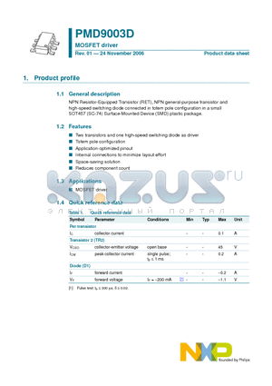 PMD9003D datasheet - MOSFET driver