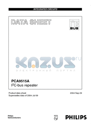 PCA9515A datasheet - I2C-bus repeater