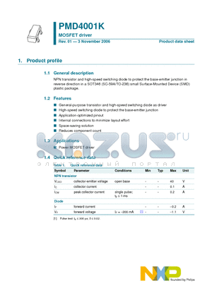 PMD4001K datasheet - MOSFET driver