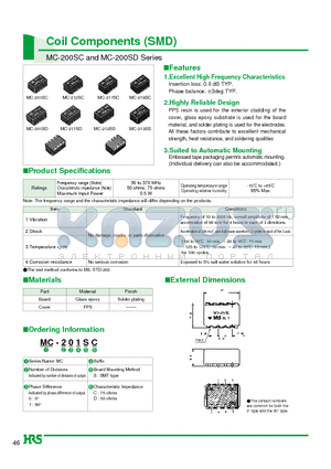 MC-212SD datasheet - Coil Components (SMD)