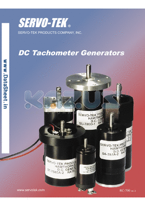 SM-762B datasheet - DC Tachometer Generators