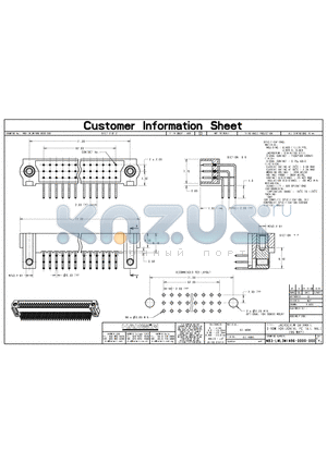 M83-LML3M1N96-0000-000 datasheet - JACKSCREW DATAMATE 3-ROW JORIZONTAL PC TAIL MALE (96-WAY)