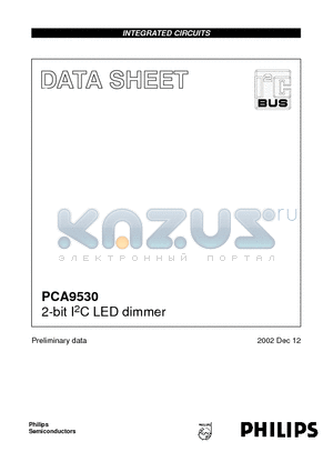 PCA9530 datasheet - 2-bit I2C LED dimmer