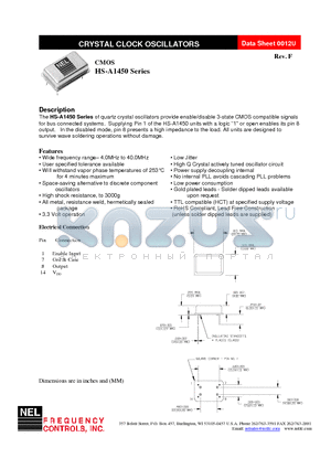 SM-A145A-FREQ datasheet - CRYSTAL CLOCK OSCILLATORS