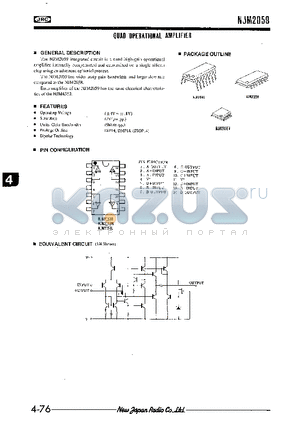 NJM2059M datasheet - QUAD OPERATIONAL AMPLIFIER