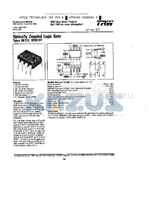 OPI8137 datasheet - Optically Coupled Logic gate