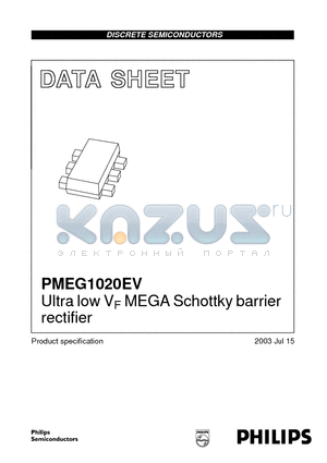 PMEG1020EV datasheet - Ultra low VF MEGA Schottky barrier rectifier
