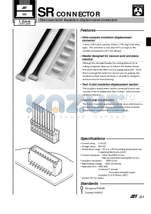 SM02B-SRSS-TB datasheet - Disconnectable Insulation displacement connectors
