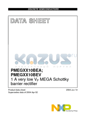 PMEG3010BEV datasheet - 1 A very low VF MEGA Schottky barrier rectifier