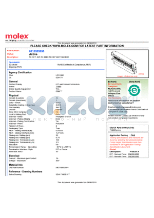 MS716603050 datasheet - 50 CKT .025 RC EBBI RECEP MS716603050