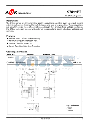S7808PI datasheet - Fixed Voltage Regulator