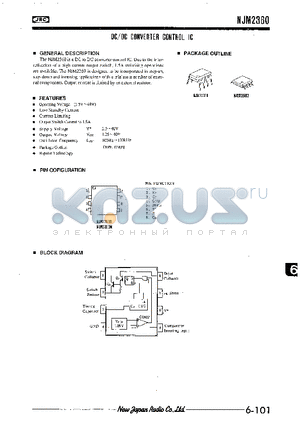 NJM2360 datasheet - DC/DC CONVERTER CONTROL IC