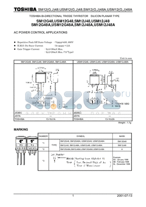 SM12G48 datasheet - AC POWER CONTROL APPLICATIONS