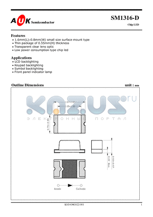 SM1316-D_1 datasheet - Chip LED