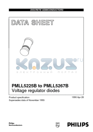 PMLL5256B datasheet - Voltage regulator diodes