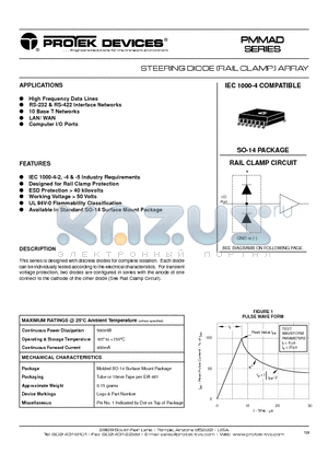 PMMAD1103 datasheet - STEERING DIODE (RAIL CLAMP) ARRAY