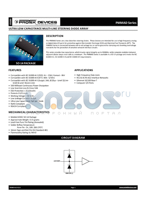PMMAD1106 datasheet - ULTRA LOW CAPACITANCE MULTI-LINE STEERING DIODE ARRAY