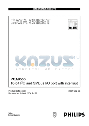 PCA9555PW datasheet - 16-bit I2C and SMBus I/O port with interrupt
