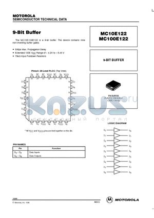 MC100E122 datasheet - 9-BIT BUFFER