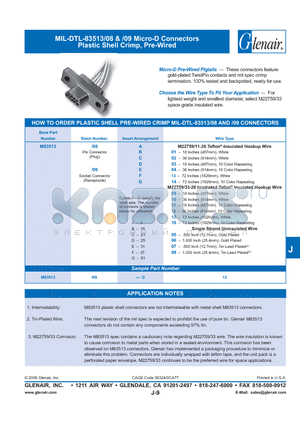 M83513-08-A02 datasheet - Micro-D Connectors