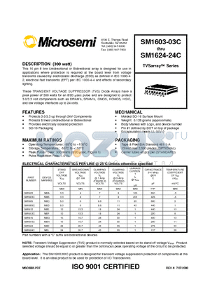 SM1603C datasheet - TVSarray Series
