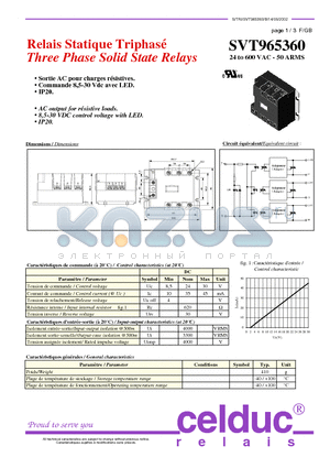 SVT965360 datasheet - Three Phase Solid State Relays