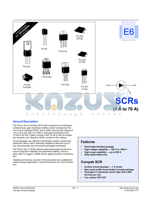 S8008R datasheet - SCRs