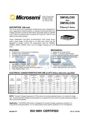 SM16LC24 datasheet - TVSarray  Series