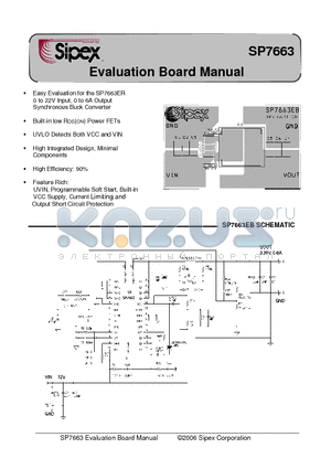 SP7663_1 datasheet - Evaluation Board Manual